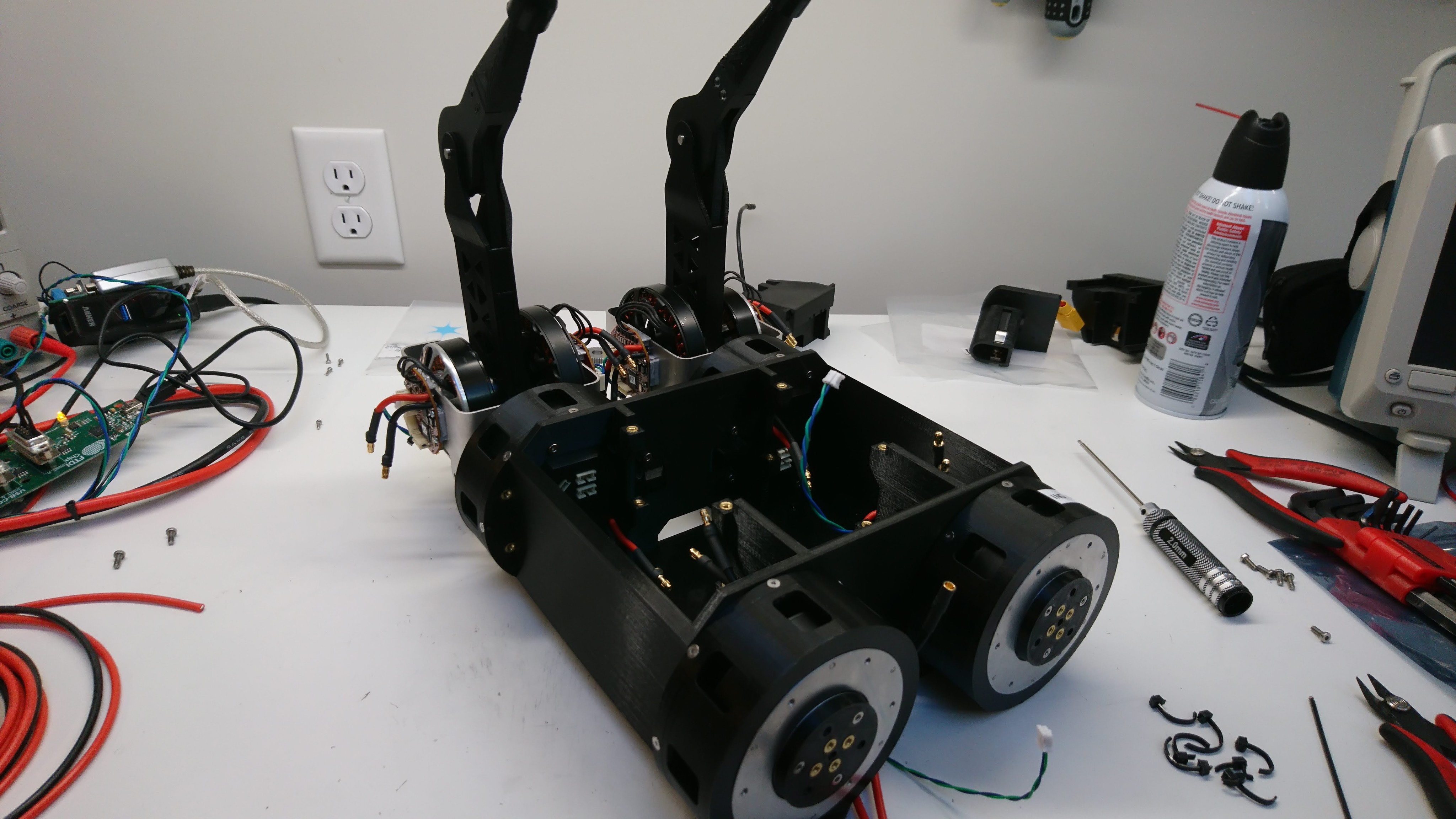Two legs installed