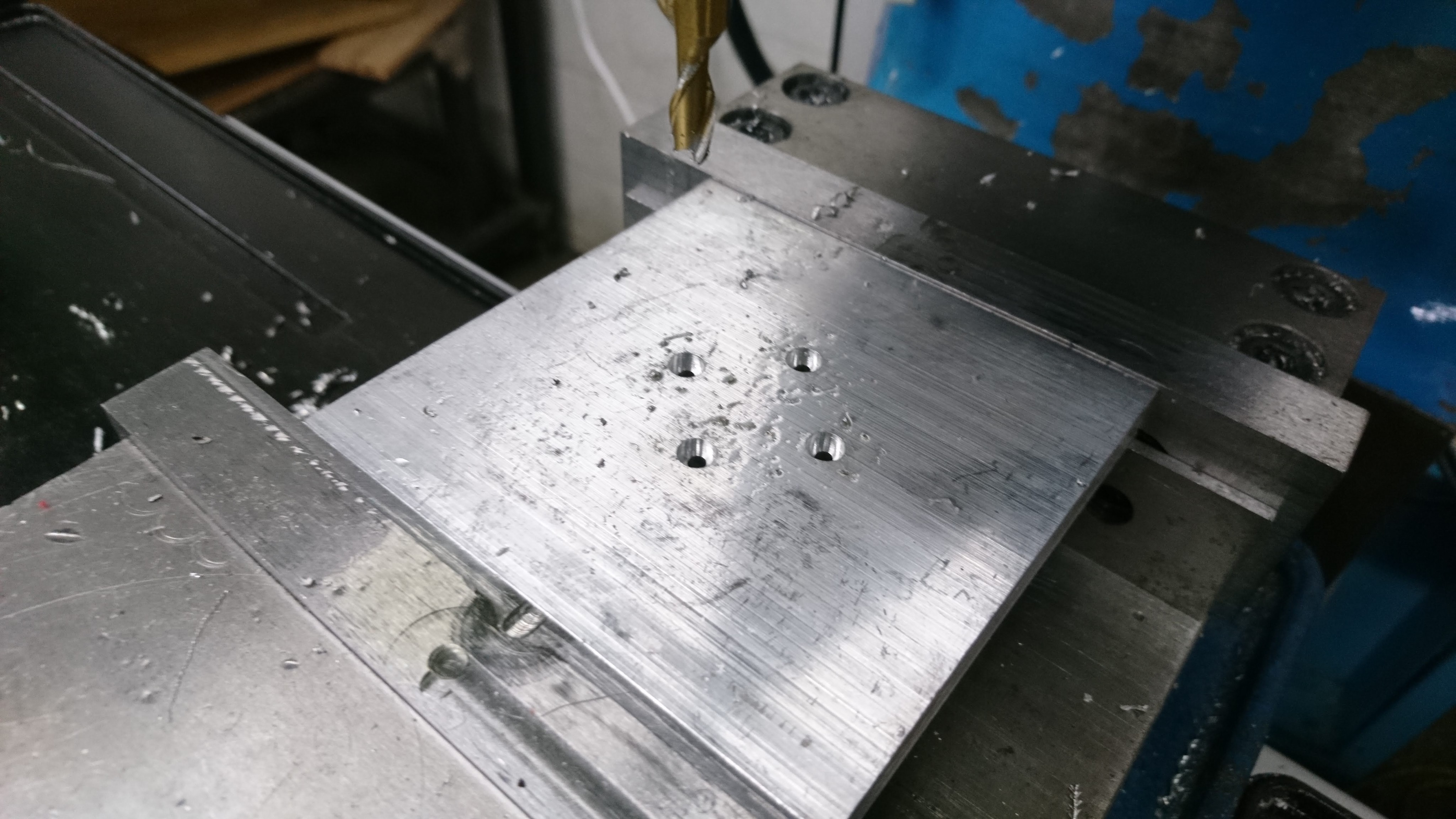 Countersinks milled