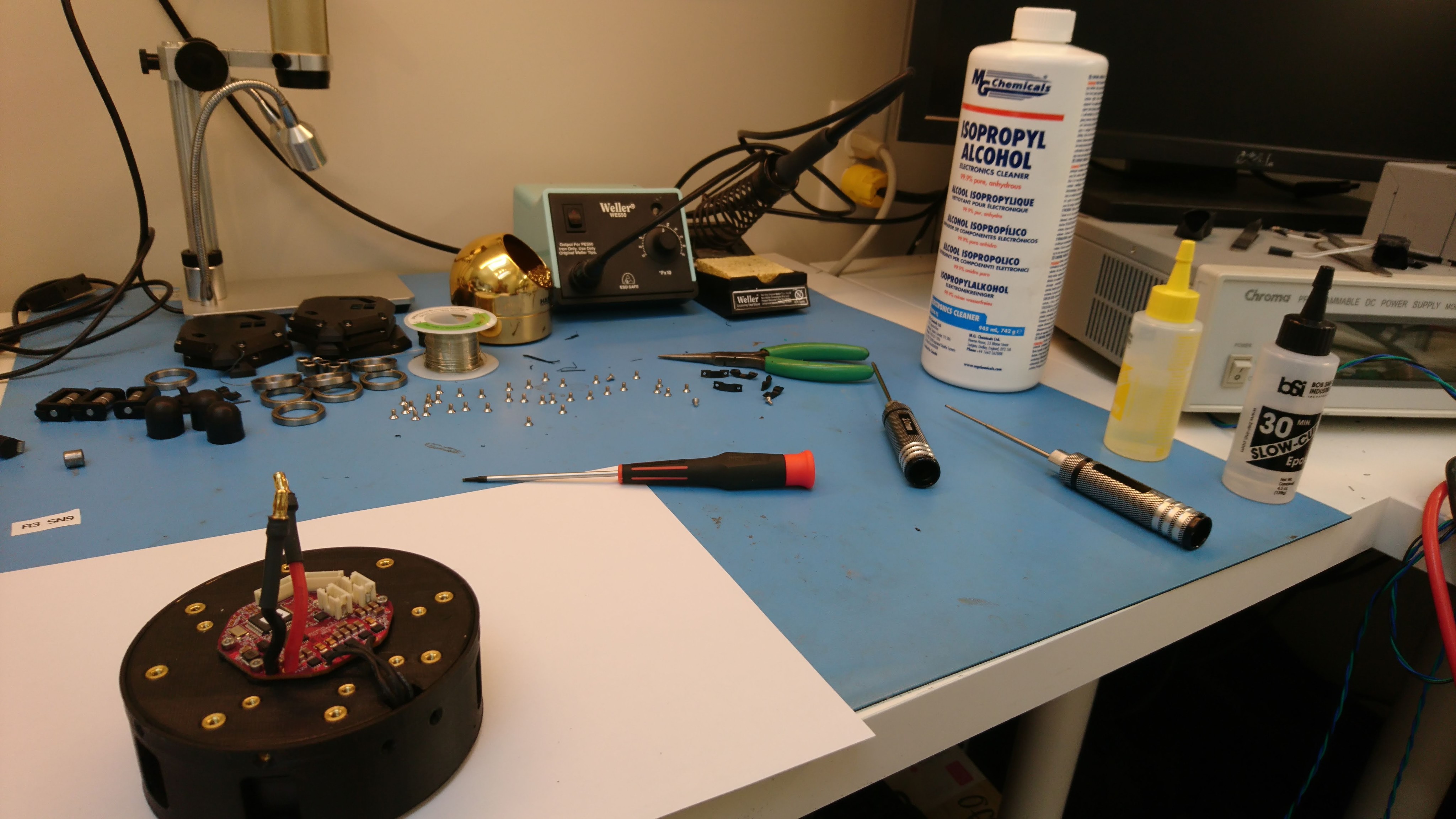 My epoxying station